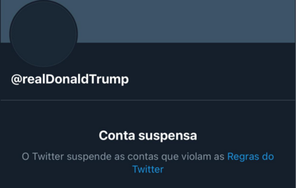 Twitter suspende conta de Trump permanentemente