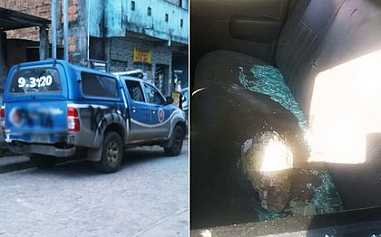 Viatura foi vandalizada após policiais fazerem incursão contra traficantes