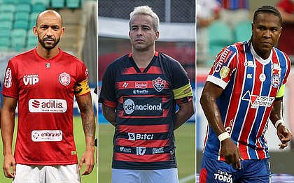 Ramirez, do Barcelona, Jadson, do Vitória, e Rodallega, do Bahia: times brigam pela última vaga