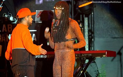 Emicida se apresenta no Rock in Rio; baiana Majur cantou com o rapper