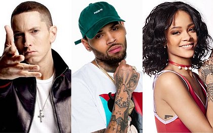 Em música vazada, Eminem apoia agressão de Chris Brown contra Rihanna