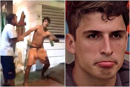 Ex-BBB Felipe Prior é filmado apanhando durante briga em Ilhabela (SP)
