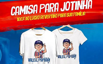 Em um dia, Bahia vende 800 camisas em homenagem a Jotinha