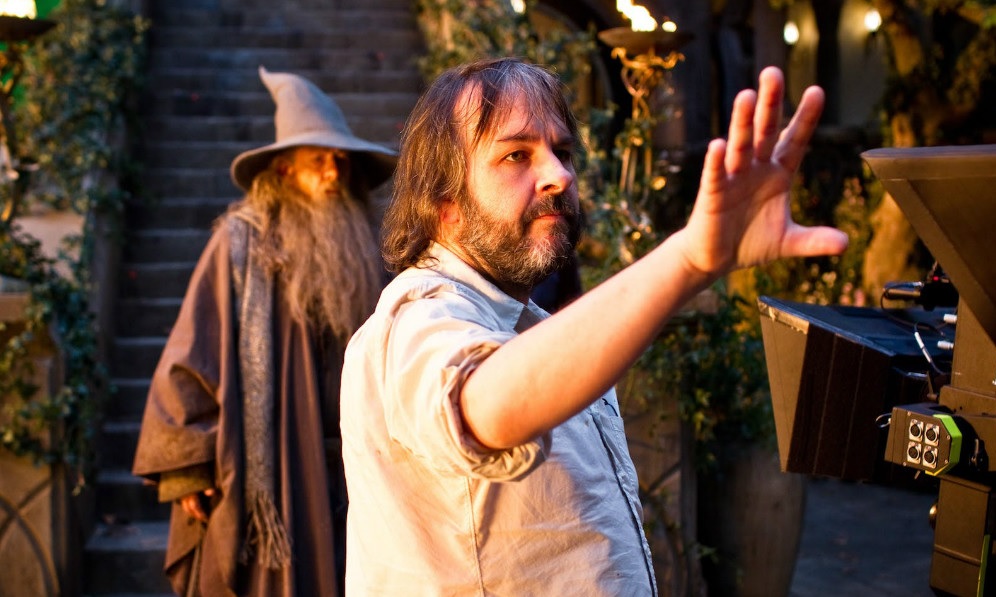 O aclamado diretor Peter Jackson durante as gravações da saga Senhor dos Anéis