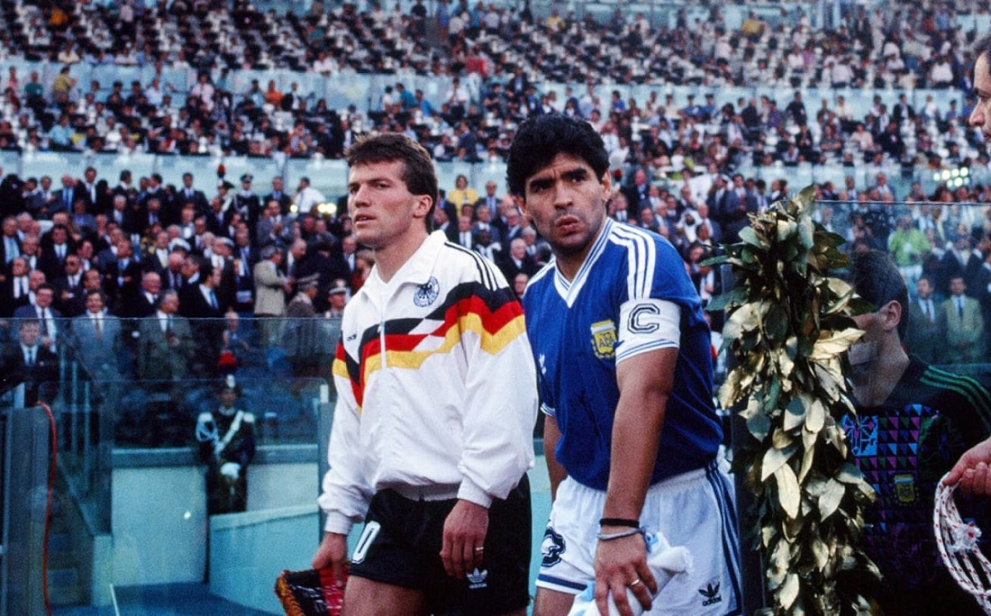 Na final da Copa de 1990, a Argentina foi superada pela Alemanha Ocidental