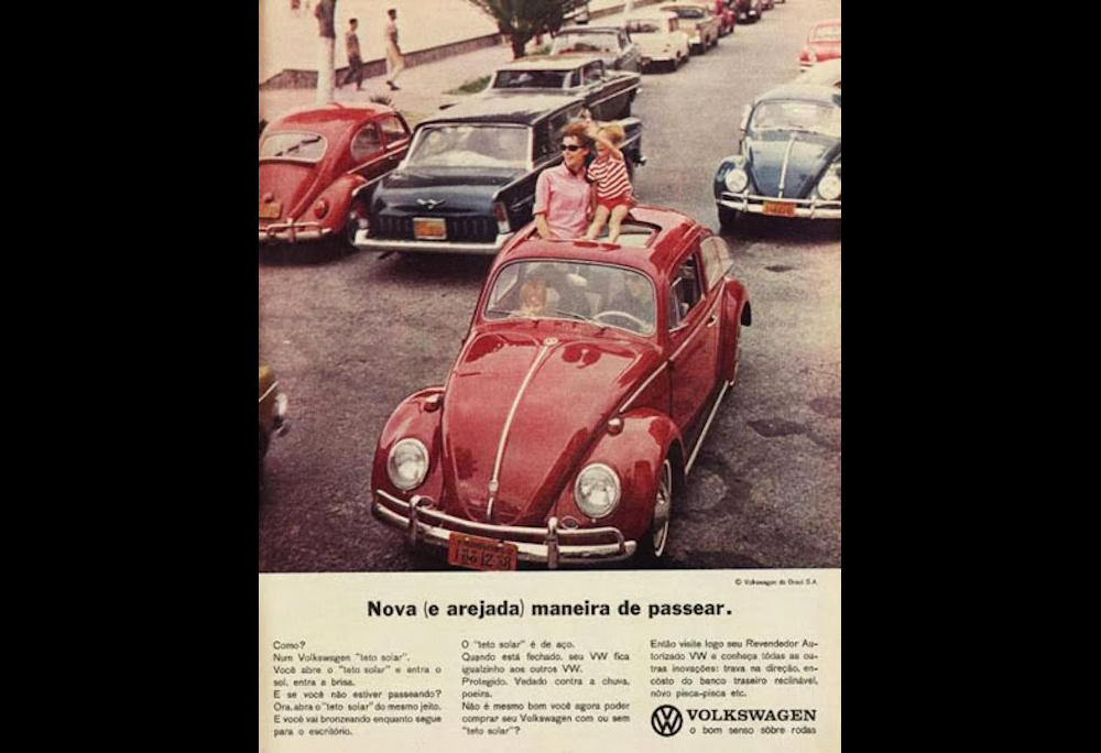 VW Fusca teto solar