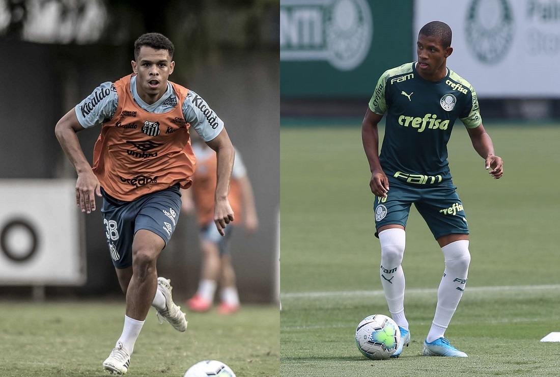 Sandry e Danilo, volantes de Santos e Palmeiras respectivamente